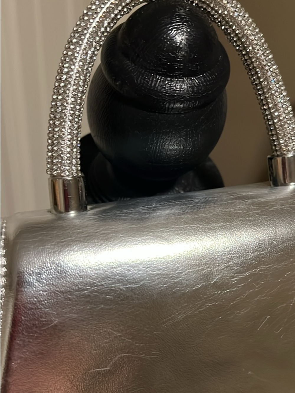 Call It Spring Silver Metallic Mini Top-Handle Bag